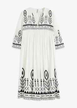 Midikleid aus fließender Viskose Damen Bekleidung·Pullover & Strickjacken|Kleider