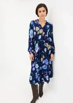 Online Midikleid aus fließender Viskose Damen Kleider|Nachhaltigere Materialien
