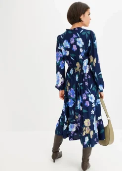 Online Midikleid aus fließender Viskose Damen Kleider|Nachhaltigere Materialien
