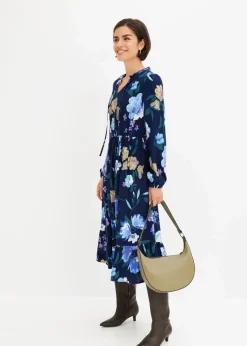 Online Midikleid aus fließender Viskose Damen Kleider|Nachhaltigere Materialien