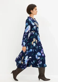 Online Midikleid aus fließender Viskose Damen Kleider|Nachhaltigere Materialien