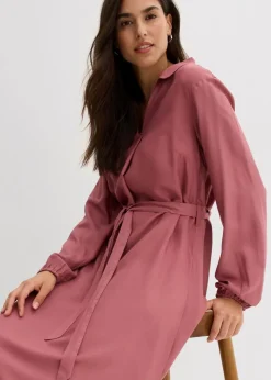 Damen bonprix Kleider|Midikleid aus fließender Viskose