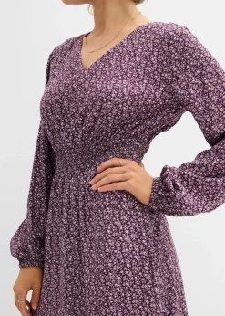 Damen bonprix Kleider|Bekleidung·Pullover & Strickjacken|Midikleid aus fließender Viskose