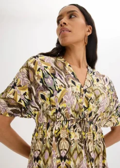 Sale Midikleid aus fließender Viskose Damen Bekleidung·Pullover & Strickjacken|Kleider