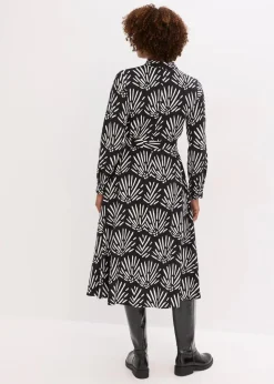 Damen bonprix Bekleidung·Pullover & Strickjacken|Kleider|Midikleid aus fließender Viskose
