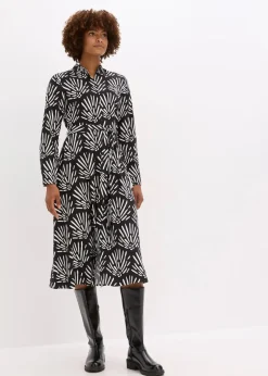 Damen bonprix Bekleidung·Pullover & Strickjacken|Kleider|Midikleid aus fließender Viskose