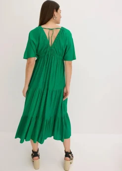 Damen bonprix Bekleidung·Pullover & Strickjacken|Kleider|Midikleid aus fließender Viskose