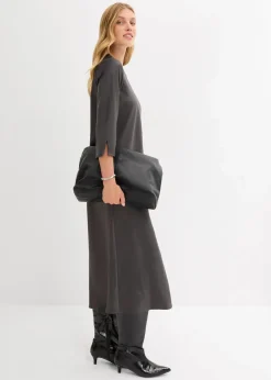 Damen bonprix Bekleidung·Pullover & Strickjacken|Kleider|Midikleid aus glänzendem Satin