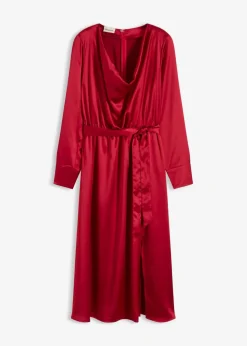 New Midikleid aus glänzendem Satin Damen Nachhaltigere Materialien|Kleider