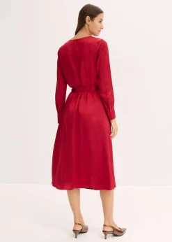 New Midikleid aus glänzendem Satin Damen Nachhaltigere Materialien|Kleider