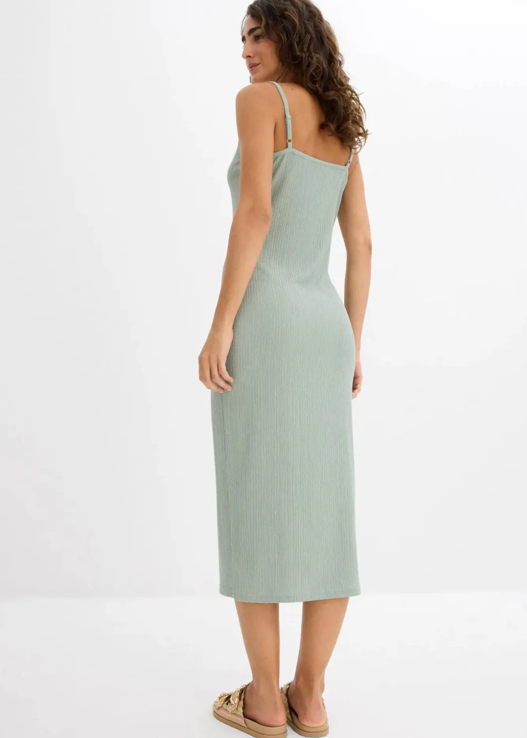 Midikleid aus leichtem Crêpe Damen Kleider|Nachhaltigere Materialien