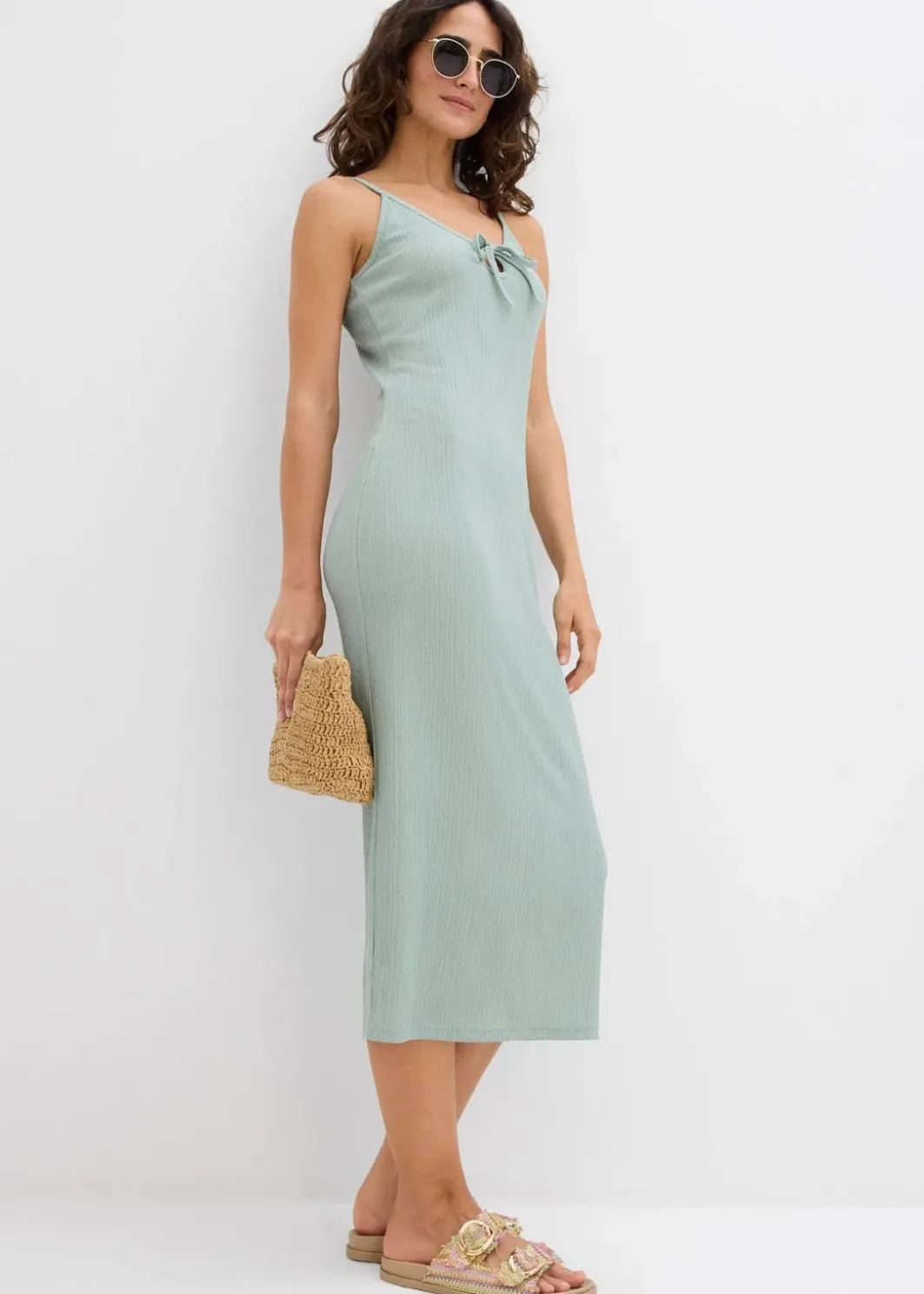 Midikleid aus leichtem Crêpe Damen Kleider|Nachhaltigere Materialien