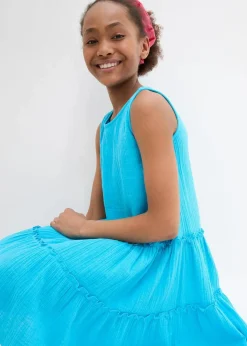 Kinder bonprix Mädchen 9-16 Jahre·Kleider & Jumpsuits|Midikleid aus luftigem Musselin