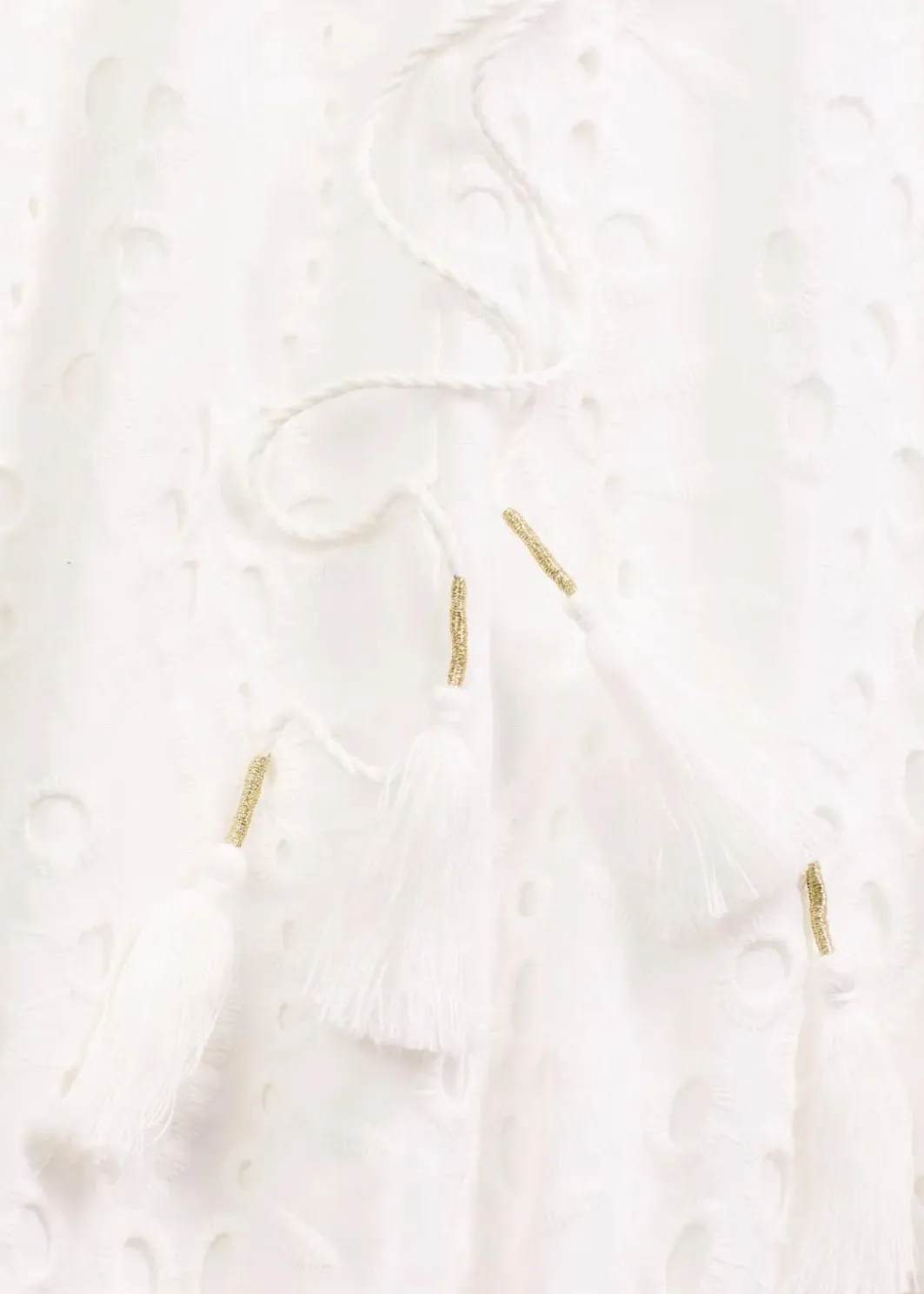 Damen bonprix Kleider|Midikleid aus reiner Baumwolle mit Lochstickerei