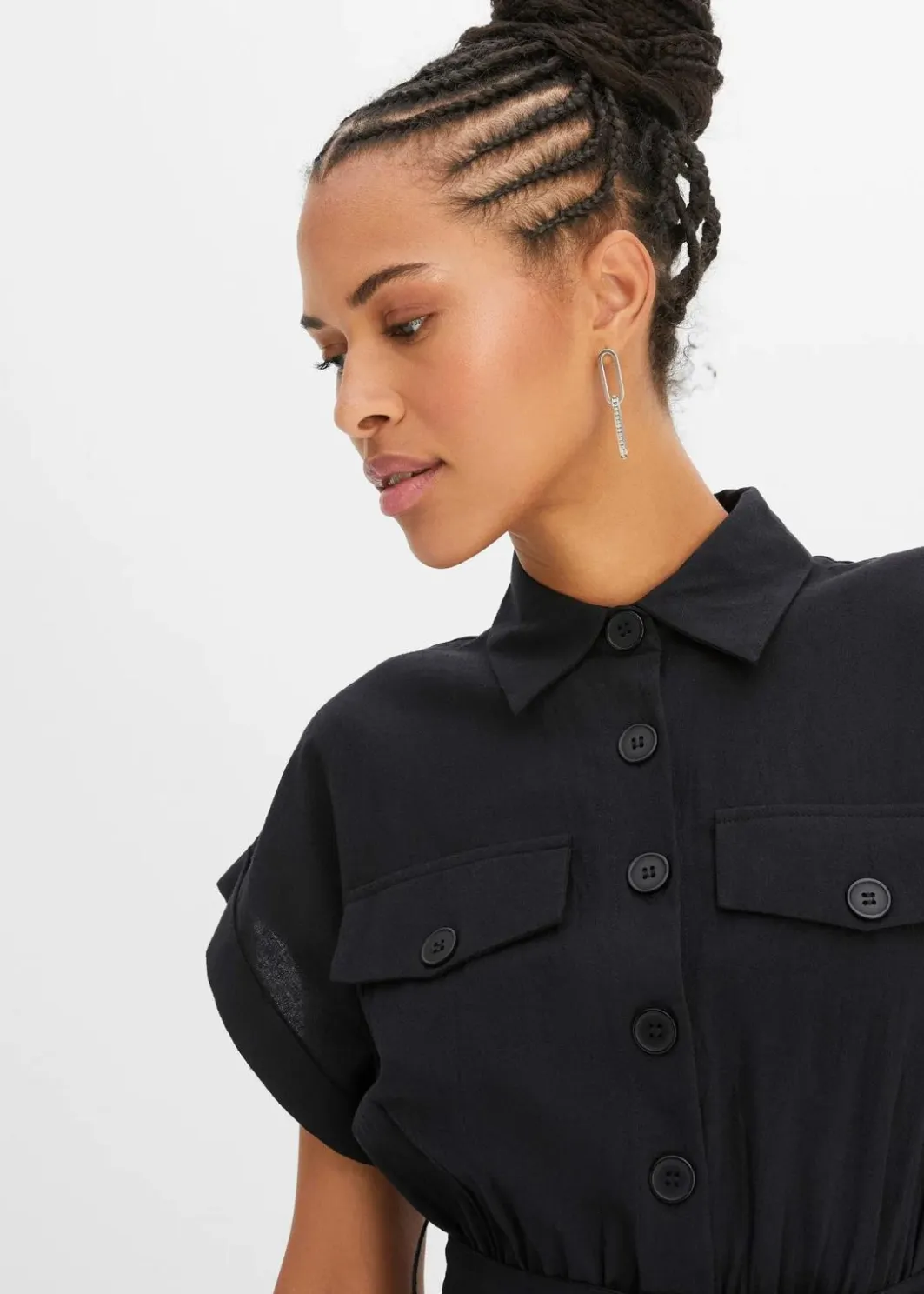 Damen bonprix Bekleidung·Pullover & Strickjacken|Kleider|Midikleid aus reiner Baumwolle