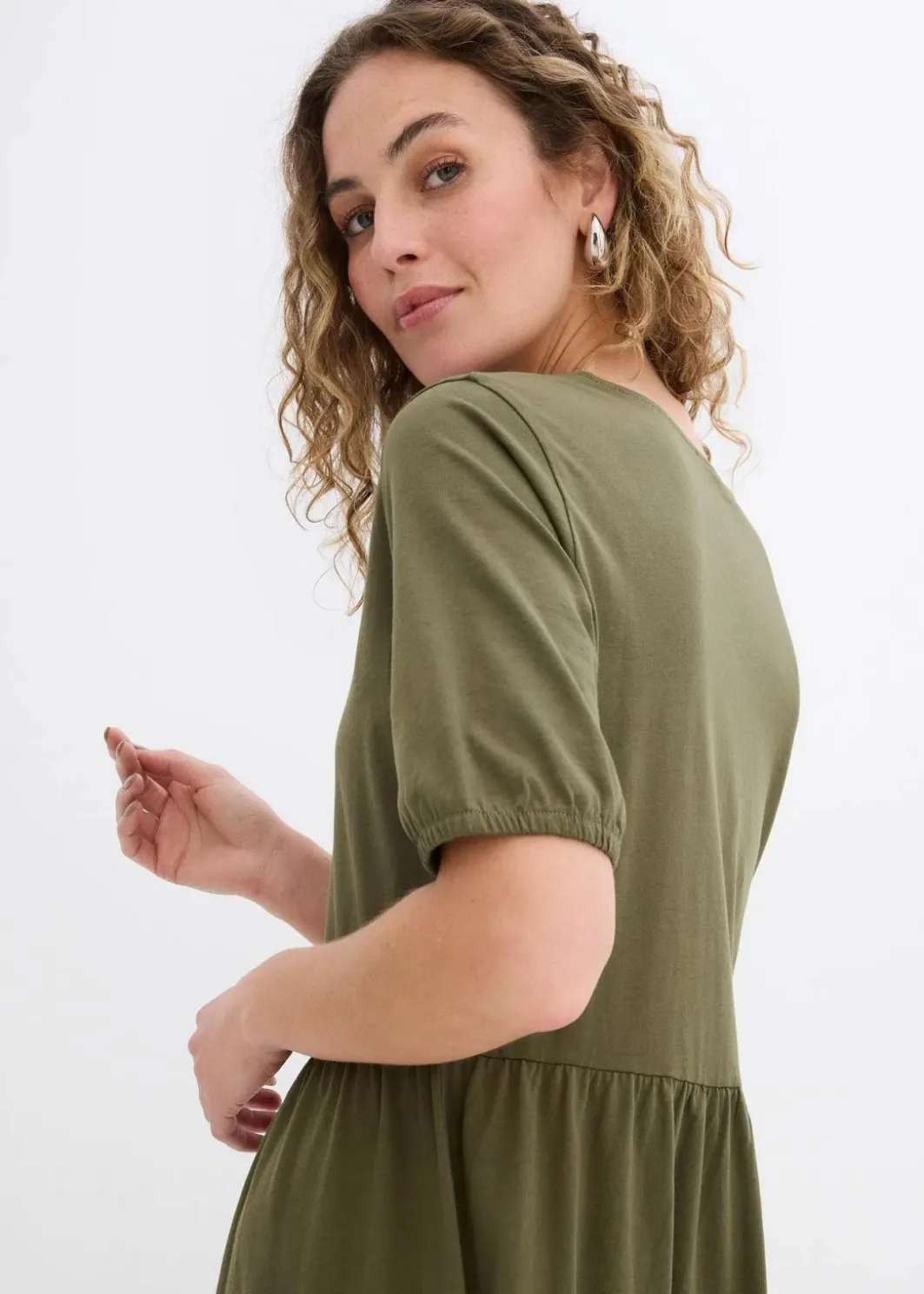 Sale Midikleid aus reiner Baumwolle Damen Nachhaltigere Materialien|Kleider