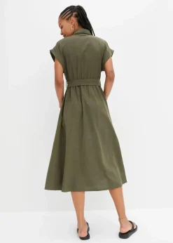 Outlet Midikleid aus reiner Baumwolle Damen Kleider|Bekleidung·Pullover & Strickjacken