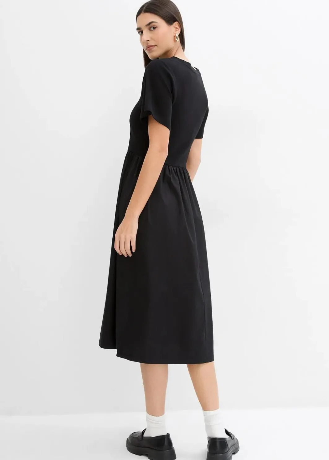 Damen bonprix Kleider|Midikleid aus reiner Baumwolle