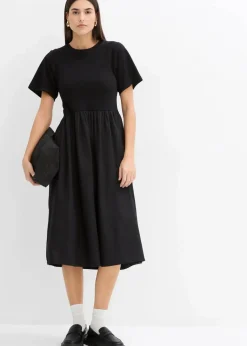 Damen bonprix Kleider|Midikleid aus reiner Baumwolle