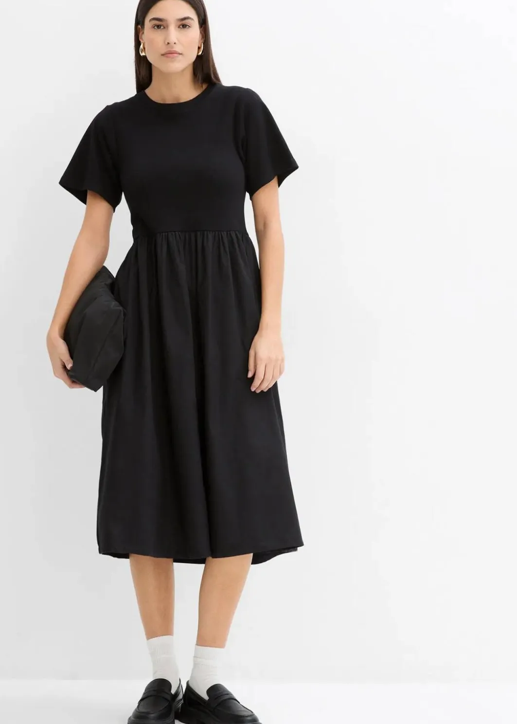 Damen bonprix Kleider|Midikleid aus reiner Baumwolle