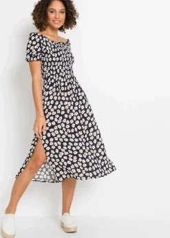 Damen bonprix Bekleidung·Pullover & Strickjacken|Kleider|Midikleid aus reiner Viskose