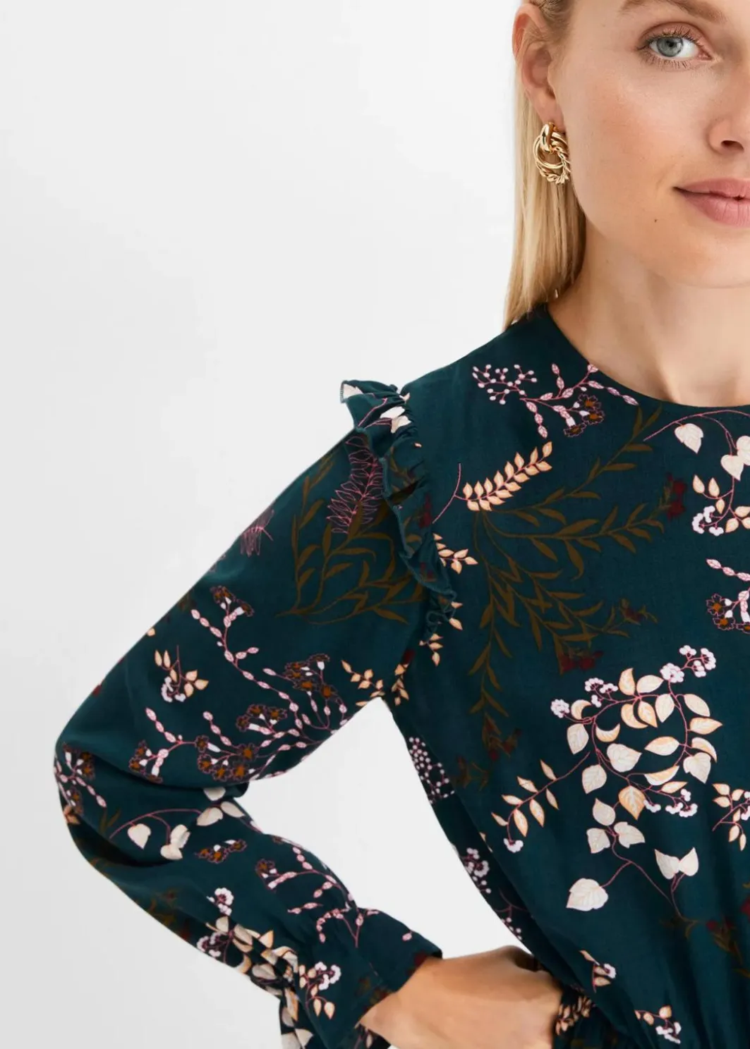 Damen bonprix Nachhaltigere Materialien|Kleider|Midikleid aus reiner Viskose