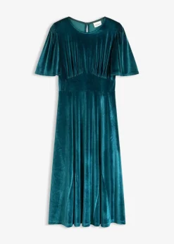 Damen bonprix Kleider|Midikleid aus softem Samt