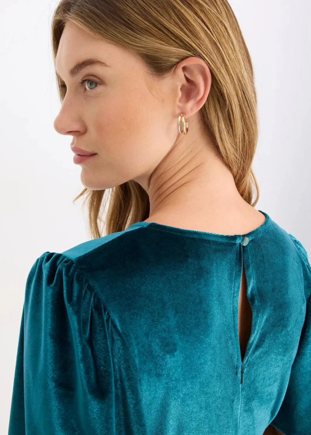 Damen bonprix Kleider|Midikleid aus softem Samt