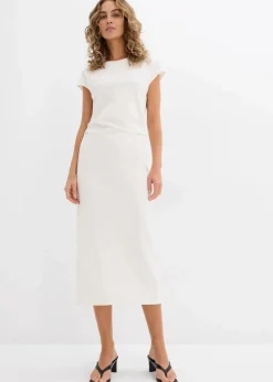 Sale Midikleid aus softem Viskose-Mix Damen Bekleidung·Pullover & Strickjacken|Kleider