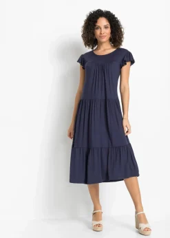 Damen bonprix Bekleidung·Pullover & Strickjacken|Kleider|Midikleid aus Viskose