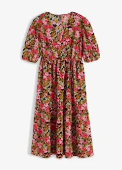 Sale Midikleid aus Viskose-Mix Damen Bekleidung·Pullover & Strickjacken|Kleider