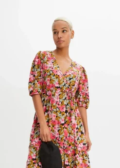 Sale Midikleid aus Viskose-Mix Damen Bekleidung·Pullover & Strickjacken|Kleider