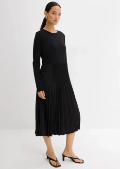 Sale Midikleid aus Viskose-Mix Damen Bekleidung·Pullover & Strickjacken|Kleider