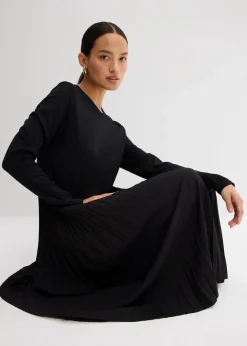 Sale Midikleid aus Viskose-Mix Damen Bekleidung·Pullover & Strickjacken|Kleider