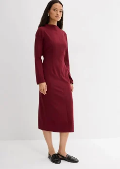 Clearance Midikleid aus Viskose-Mix Damen Kleider|Bekleidung·Pullover & Strickjacken