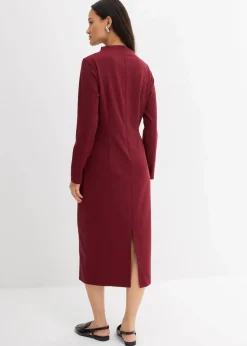 Clearance Midikleid aus Viskose-Mix Damen Kleider|Bekleidung·Pullover & Strickjacken