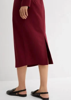 Clearance Midikleid aus Viskose-Mix Damen Kleider|Bekleidung·Pullover & Strickjacken