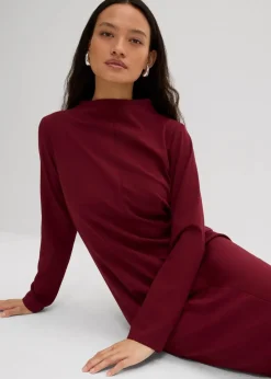 Clearance Midikleid aus Viskose-Mix Damen Kleider|Bekleidung·Pullover & Strickjacken