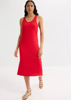 Damen bonprix Kleider|Bekleidung·Pullover & Strickjacken|Midikleid aus weicher Rippe