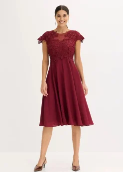 Clearance Midikleid aus zartem Tüll mit Spitze Damen Kleider|Festliche Mode