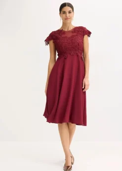 Clearance Midikleid aus zartem Tüll mit Spitze Damen Kleider|Festliche Mode