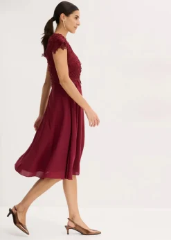 Clearance Midikleid aus zartem Tüll mit Spitze Damen Kleider|Festliche Mode