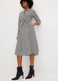 Outlet Midikleid mit Bindeband Damen Bekleidung·Pullover & Strickjacken|Kleider