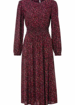 Damen bonprix Bekleidung·Pullover & Strickjacken|Nachhaltigere Materialien|Midikleid mit Blumenprint