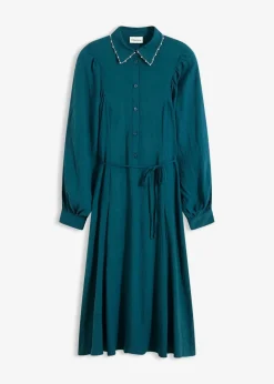 New Midikleid mit Perlen Applikation Damen Kleider|Bekleidung·Pullover & Strickjacken