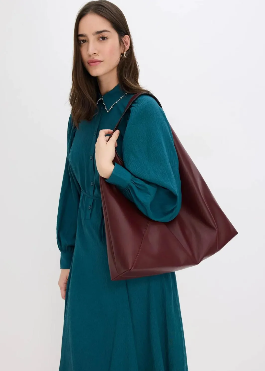 New Midikleid mit Perlen Applikation Damen Kleider|Bekleidung·Pullover & Strickjacken