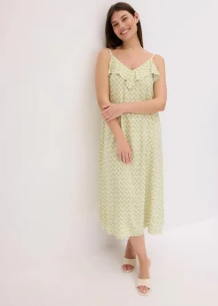Clearance Midikleid mit Rüsche Damen Bekleidung·Pullover & Strickjacken|Kleider