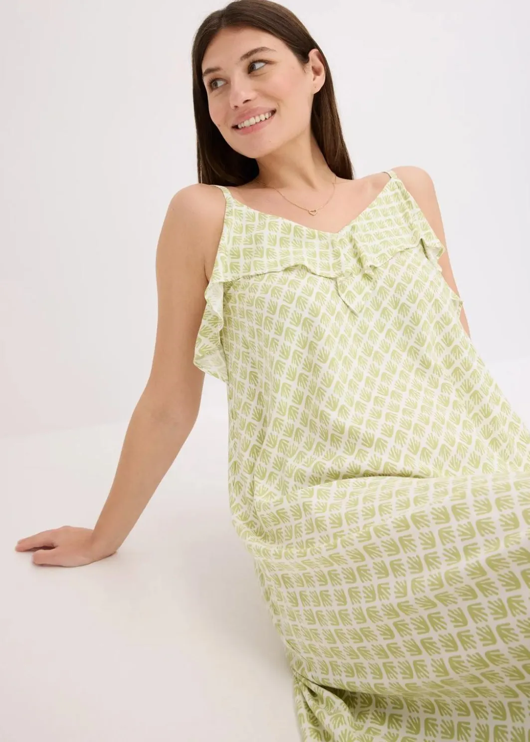Clearance Midikleid mit Rüsche Damen Bekleidung·Pullover & Strickjacken|Kleider
