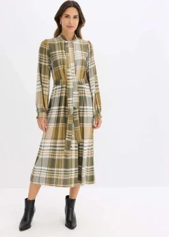 Hot Midikleid mit Schluppe Damen Bekleidung·Pullover & Strickjacken|Kleider