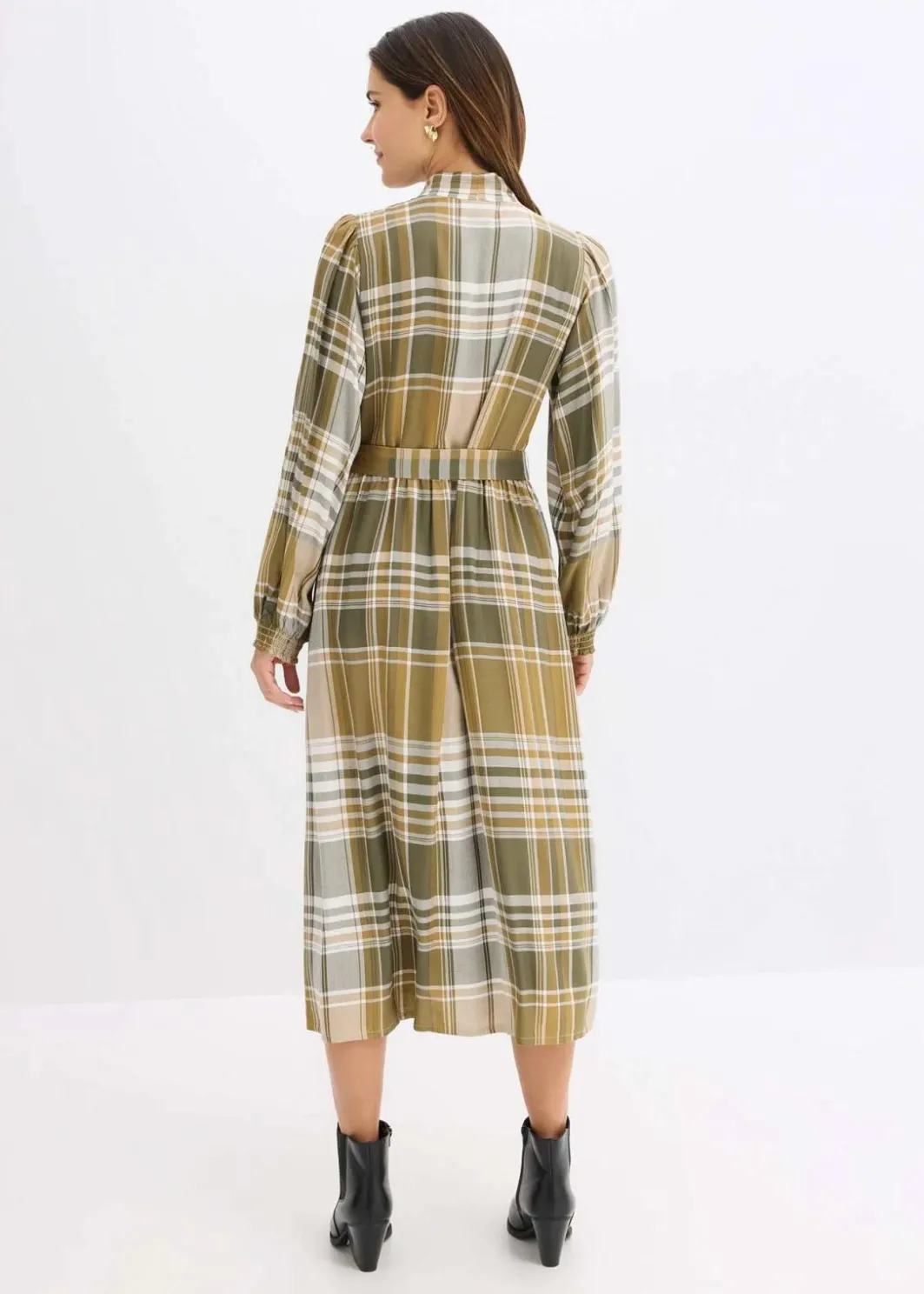 Hot Midikleid mit Schluppe Damen Bekleidung·Pullover & Strickjacken|Kleider